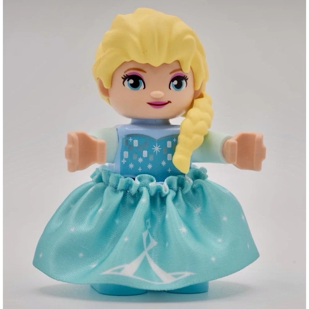 LEGO Duplo ELSA Yellow Braid Shoulder‎ w/ Cape and Skirt Frozen Queen Disney